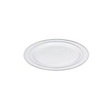 Roll-Up Lüks Plastik Tabak Gümüş Yaldızlı Beyaz 26 cm 6 Adet