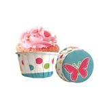 Roll-Up Muffin Kek Kapsülü Kelebek Desenli 50 Adet