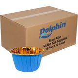 Roll-Up Muffin Kek Kapsülü Mavi-Altın 25 Adet x 60 Paket-Koli | Cupcake Kalıbı, Kağıt Muffin Kapsülü, Kek Kalıbı, Muffin Cup