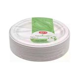 Roll-up Nature Ekolojik Karton Kağıt Parti Tek Kullanımlık Tabak - 18 Cm. - 25 Adetlik 1 Paket Beyaz