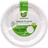 Roll-Up Nature Ekolojik Karton Kağıt Tek Kullanımlık Tabak - 26 Cm. - 50 Adetlik 1 Paket - 1 Adet