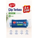 Roll-Up Orta Boy Büzgülü Çöp Torbası 55 x 60 cm 10’lu Paket