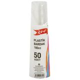 Roll Up Plastik 180 cc Şeffaf 50'li Şeffaf Bardak