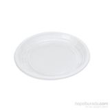 Roll-Up Plastik Tabak Beyaz Ekonomik 21 cm 100 Adet