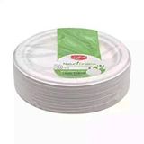 Roll-Up Roll-up Nature Ekolojik Karton Kağıt Parti Tek Kullanımlık Tabak - 18 Cm. - 25 Adetlik 1 Paket Beyaz
