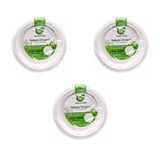Roll-Up Roll-up Nature Ekolojik Karton Kağıt Parti Tek Kullanımlık Tabak - 22 Cm. - 50 Adetlik 3 Paket Beyaz