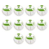 Roll-Up Roll-up Nature Ekolojik Karton Kağıt Tek Kullanımlık 3 Bölmeli Tabak - 26 Cm. - 50 Adetlik 10 Paket Beyaz