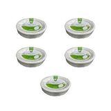 Roll-Up Roll-up Nature Ekolojik Karton Kağıt Tek Kullanımlık Oval Tabak - 20x26 Cm. - 50 Adetlik 5 Paket Beyaz
