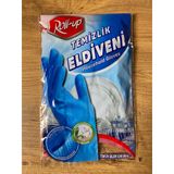 Roll-up Temizlik Eldiveni, Mavi, Pamuklu İç Yüzey, Özel Dokusu ile Hassas Kavrama, Tüm Ev İşleri için İdeal