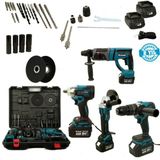 Rolwal 4Lü Şarjlı El Aletleri Seti 21V 4 Amper - Hilti - Avuç Taşlama - Vidalama - Somun Sıkma