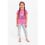 Roly Poly 2451 Kız Çocuk Be Happy Stay Cool Kısa Kol Pijama Takımı