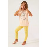 Roly Poly 3075 Premium Bird Smile Garson Kız Çocuk Kısa Kollu Taytlı Pijama Takım