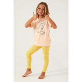 Roly Poly 3075 Premium Bird Smile Kız Çocuk Kısa Kollu Taytlı Pijama Takım