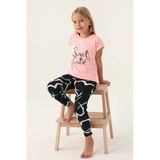 Roly Poly 3399 Pamuklu Anne Kız Kısa Kollu Kız Çocuk Pijama Takımı