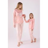 Roly Poly 3479 Kadife Anne Kız Uzun Kollu Kız Çocuk Pijama Takımı