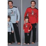 Roly Poly 8353 Erkek Çocuk Pijama Takımı Beşiktaş - Kırmızı - 4 Yaş