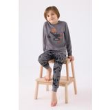 Roly Poly Erkek Çocuk Gri Uzun Kol Pijama Takım, 2-3 Yaş, 8684053214151