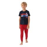 Roly Poly Erkek Çocuk Pijama Takımı Kısa Kollu Bisiklet Yaka Melanj Süprem