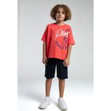 Roly Poly Gamer Boy Garson Erkek Çocuk Kısa Kol Regular Bermuda Şortlu Pijama Takım - Nar - 10 - 11 Yaş