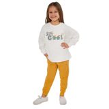 Roly Poly Kız Çocuk Eşofman Takımı 2-7 Yaş Krem