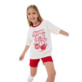 Roly Poly Kız Çocuk Pijama Takımı, Ekru, 9-10 Yaş