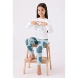 Roly Poly Kız Çocuk Pijama Takımı Krem-Su Yeşili Rp3471-2, 2-3 Yaş, 8684053231981
