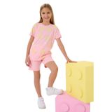 Roly Poly Kız Çocuk Pijama Takımı, Somon, Şortlu, 2-3 Yaş