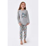 Roly Poly Kız Çocuk Uzun Kol Pijama Takımı, Grımelanj, 10-11 Yaş