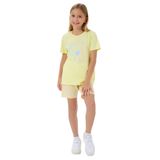 ROLY POLY Kız Çocuk Yazlık Şort Pijama Takımı, Çiçek Baskılı, Açık Sarı, 14-15 Yaş
