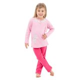 Roly Poly Pembe Fuşya Uzun Kol Kız Çocuk Pijama Takımı, 5 Beden 2766-V2