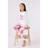 Roly Poly Premium Too Cute Garson Kız Çocuk Krem Uzun Kollu Pijama Takım