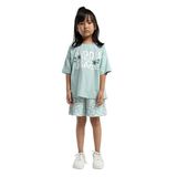 ROLY POLY RP3621-2 KIZ ÇOCUK ŞORT TAKIM SU YEŞİLİ 3-4