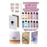 Rölyef Pasta Başlangıç Seti 220 ml Rölyef Pasta 1 Adet Plastik Spatula 25X35 Tuval 2 Adet ...