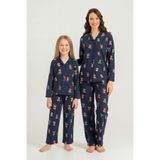 Rolypoly Anne Kız Winter Bear Lacivert Gömlek Pijama Takımları
