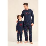 Rolypoly Baba & Oğul Pijama Takımı, (Ayrı Ayrı Satılmaktadır), %100 Pamuklu, Cepli, Winter Everywhere Baskılı