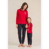 Rolypoly Be Happy Everyday Anne Kız Kırmızı Uzun Kol Pijama Takım RP3932-A-V1 RP3932-A-V1
