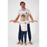 Rolypoly Bird Pattern Krem Erkek Çocuk Kısa Kol Pijama Takım - 3-4 Yaş