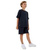 Rolypoly Erkek Çocuk Antrasit Bermuda Takım, Kısa Kollu, Bisiklet Yaka, Oversize, 14-15 Yaş