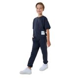 Rolypoly Erkek Çocuk Antrasit Eşofman Takımı, Kısa Kollu, Bisiklet Yaka, Lastikli Paça, Oversize, 5-6 Yaş