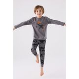 Rolypoly Erkek Çocuk Antrasit Uzun Kol Pijama Takım - 7 - 8 Yaş