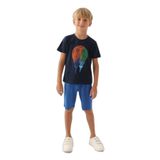 Rolypoly Erkek Çocuk Bermuda Pijama Takımı Lacivert 3345 Lacivert 3-4