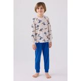 Rolypoly Erkek Çocuk Cobalt Uzun Kol Pijama Takım - Açık Mavi - 2 - 3 Yaş