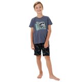 Rolypoly Erkek Çocuk Gri T-shirt ve Bermuda Takım, Kısa Kollu, Bisiklet Yaka, 14-15 Yaş