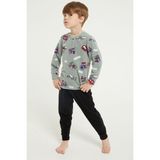 RolyPoly Erkek Çocuk Haki Polar Pijama Takımı - 3 - 4 Yaş