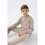 Rolypoly Erkek Çocuk Krem Eşofman Takımı RP3503-C-V4 - Kum Rengi - 6 - 7 Yaş