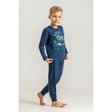 Rolypoly Erkek Çocuk Mavi Guide To Dinos Uzun Kol Pijama Takım RP3861-C-V1 RP3861-C-V1 - 5 - 6 Yaş