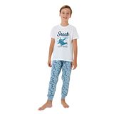 Rolypoly Erkek Çocuk Pijama Takımı, Beyaz, 9-10 Yaş