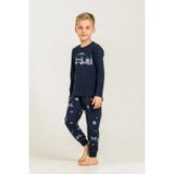 Rolypoly Erkek Çocuk Pijama Takımı, Uzun Kollu, %100 Pamuk Penye Süprem, Yuvarlak Yaka, London Route Master Baskılı