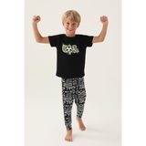 Rolypoly Erkek Çocuk Siyah Kısa Kol Pijama Takım - 5 - 6 Yaş