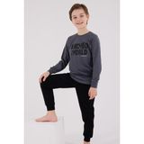 Rolypoly Erkek Çocuk Uzun Kol Pijama Takım Gri - 5 - 6 Yaş